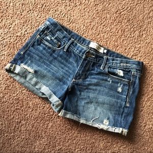 Abercrombie and Fitch Distressed Jean Shorts